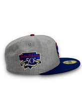 Load image into Gallery viewer, 59Fifty Chicago Cubs 1998 &quot;ROTY&quot; Jackie Robinson Award 2-Tone Heather Grey/Royal - Green UV

