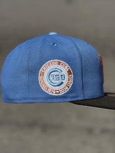Load image into Gallery viewer, [Indigo Cubs 150th] 59Fifty Chicago Cubs 150th Anniversary Indigo Blue/Black  - Sky Blue UV
