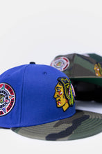 Load image into Gallery viewer, 59Fifty NHL Chicago Blackhawks 1991 All-Star Game 2-Tone Indigo/Woodland Camo - Grey UV
