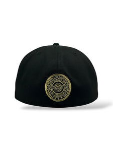 [MEXICO DE ORO V.2] 59Fifty Mexico "Mexico" Black Suede Visor - Storm Grey Suede UV