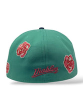 Load image into Gallery viewer, 59Fifty LMB x NEWERAMX  Diablos Rojos del Mexico 2T Roses Clear Mint/Orchid - Rose UV
