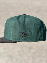 Load image into Gallery viewer, Burdeens x @Clue.Chicago [OUT THE CONCRETE STILL HERE] 59Fifty 2-Tone Green/Black - Grey UV
