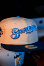 Load image into Gallery viewer, 59Fifty Milwaukee Brewers Vegas Gold/Navy - Green UV by [@yote_city]
