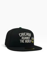 Load image into Gallery viewer, [CATW BLACKHAWKS] 59Fifty Chicago Blackhawks "Chicago Against The World" Black - Green UV

