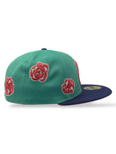Load image into Gallery viewer, 59Fifty LMB x NEWERAMX  Charros de Jalisco 2T Roses Clear Mint/Orchid - Rose UV
