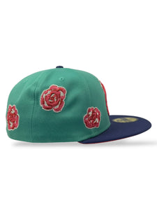 59Fifty LMB x NEWERAMX  Charros de Jalisco 2T Roses Clear Mint/Orchid - Rose UV
