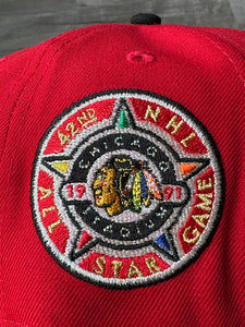 [FEATHERS] 59Fifty NHL Chicago Blackhawks 1991 All-Star Game 2-Tone - Green UV