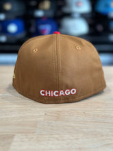 Load image into Gallery viewer, 59Fifty Chicago Blackhawks &quot;El Apache&quot; 1991 All-Star Game 2-Tone Toasted Peanut/Scarlet - Grey UV
