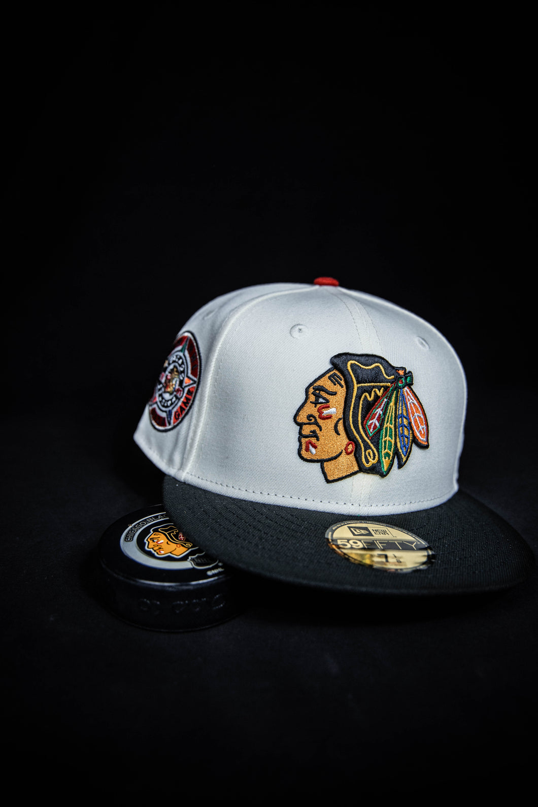 59Fifty NHL Chicago Blackhawks 2-Tone Chrome/Black - Green UV