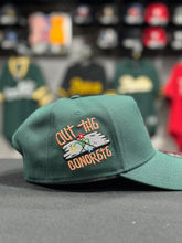 Load image into Gallery viewer, Burdeens x @Clue.Chicago [OUT THE CONCRETE] 9Forty A-Frame Dark Green - Grey UV
