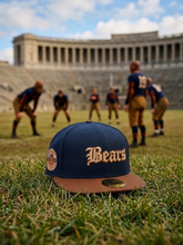 Load image into Gallery viewer, [TBTC 1920] 59Fifty Chicago Bears "Leatherheads" 2-Tone Navy/Tiramisu - Green UV
