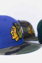 Load image into Gallery viewer, 59Fifty NHL Chicago Blackhawks 1991 All-Star Game 2-Tone Indigo/Woodland Camo - Grey UV
