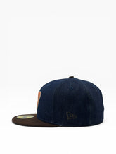 Load image into Gallery viewer, [Denim Cubs] 59Fifty Chicago Cubs Be Alert Denim/Burnt Wood - Grey UV
