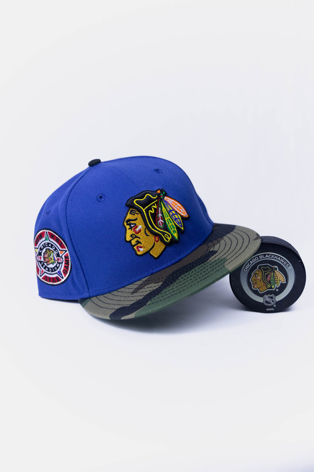 59Fifty NHL Chicago Blackhawks 1991 All-Star Game 2-Tone Indigo/Woodland Camo - Grey UV