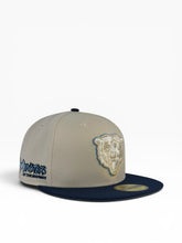 Load image into Gallery viewer, *PRE-ORDER ARRIVES LATE SEPTEMBER 2026* [ICEMAN BEARS] 59Fifty Chicago Bears Stone/Navy - Sky Blue UV
