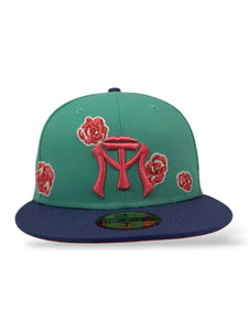 59Fifty LMB x NEWERAMX  Sultanes de Monterrey 2T Roses Clear Mint/Orchid - Rose UV