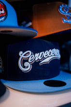 Load image into Gallery viewer, 59Fifty Cerveceros de Milwaukee Navy/Sky Blue - Green UV by [@yote_city]
