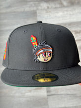 Load image into Gallery viewer, [ESTILO CHICAGO] 59Fifty Yaquis de Obregon LaMP Liga ARCO Mexicana del Pacifico Black- Green UV
