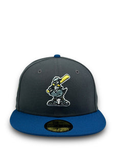 [SWINGING PIGEON ] 59FIFTY BURDEENS X ROB SMID 2T GRAPHITE/SEASHORE BLUE - GREY UV