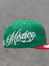 Load image into Gallery viewer, 59Fifty New Era Mexico Wordmark Script Green/Red - Grey UV
