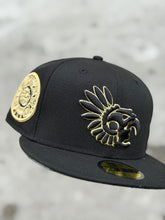 Load image into Gallery viewer, [MEXICO DE ORO V.3] 59Fifty Mexico "El Guerrero" Black - Storm Grey Suede UV
