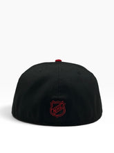 Load image into Gallery viewer, [CATW BLACKHAWKS] 59Fifty Chicago Blackhawks "Chicago Against The World" Black - Red UV
