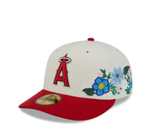 Load image into Gallery viewer, 59Fifty Los Angeles Angels New Era Chrome 2T Tonal Floral Pre Curved Fitted Hat - Green UV

