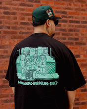 Load image into Gallery viewer, Burdeens x @clue_chicago [FOREVER HERE] Exclusive Screen Printed T-Shirt (Black)
