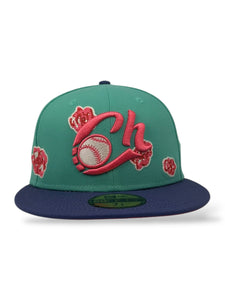 59Fifty LMB x NEWERAMX  Charros de Jalisco 2T Roses Clear Mint/Orchid - Rose UV