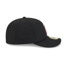 Load image into Gallery viewer, 59Fifty Los Angeles Angels New Era Black Tonal Floral Pre Curved Fitted Hat - Green UV
