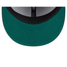 Load image into Gallery viewer, 59Fifty Los Angeles Angels New Era Black Tonal Floral Pre Curved Fitted Hat - Green UV
