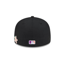 Load image into Gallery viewer, 59Fifty Atlanta Braves New Era Black Tonal Floral Pre Curved Fitted Hat - Green UV
