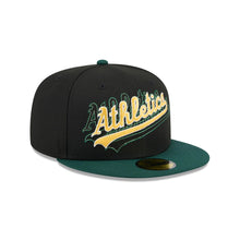 Load image into Gallery viewer, 59Fifty Oakland Athletics New Era Shadow Stitch Fitted Hat - Gray UV
