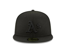 Load image into Gallery viewer, 59Fifty New Era Oakland Athletics MLB Basic Black on Black - Grey UV
