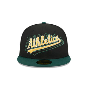 59Fifty Oakland Athletics New Era Shadow Stitch Fitted Hat - Gray UV