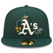 Load image into Gallery viewer, 59Fifty Oakland Athletics Watercolor Floral Green - Floral UV
