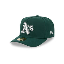 Load image into Gallery viewer, 59Fifty A-Frame Oakland Athletics Green Barbed Wire Pre Curved Fitted Hat - Gray UV
