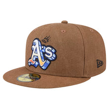 Load image into Gallery viewer, 59Fifty Oakland Athletics New Era Logo Scribble Fitted Hat - Gray UV
