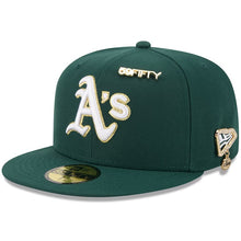 Load image into Gallery viewer, 59Fifty Oakland Athletics Dark Green 2025 59FIFTY Day Fitted Hat - Gold UV
