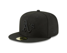 Load image into Gallery viewer, 59Fifty New Era Oakland Athletics MLB Basic Black on Black - Grey UV
