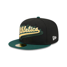 Load image into Gallery viewer, 59Fifty Oakland Athletics New Era Shadow Stitch Fitted Hat - Gray UV
