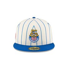 Load image into Gallery viewer, 59Fifty Liga MX Chivas de Guadalajara RETRO Pinstripe Chrome/Lt Royal - Lt Royal UV
