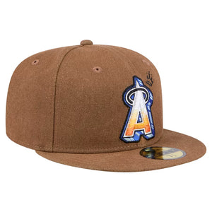 59Fifty Los Angeles Angels New Era Logo Scribble Fitted Hat - Gray UV