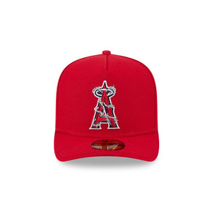 59Fifty A-Frame Los Angeles Angels Red Barbed Wire Pre Curved Fitted Hat - Gray UV