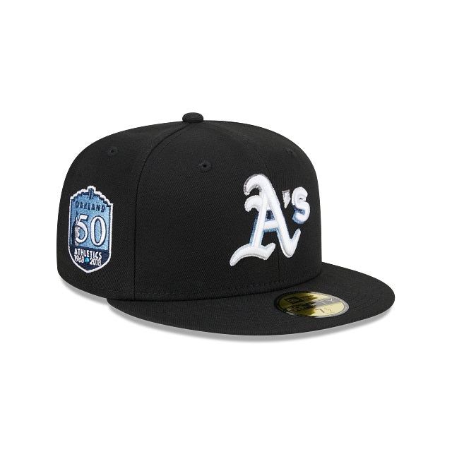 59Fifty Oakland Athletics Raceway 50th Anniversary Fitted Hat - Gray UV