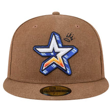 Load image into Gallery viewer, 59Fifty Houston Astros New Era Logo Scribble Fitted Hat - Gray UV
