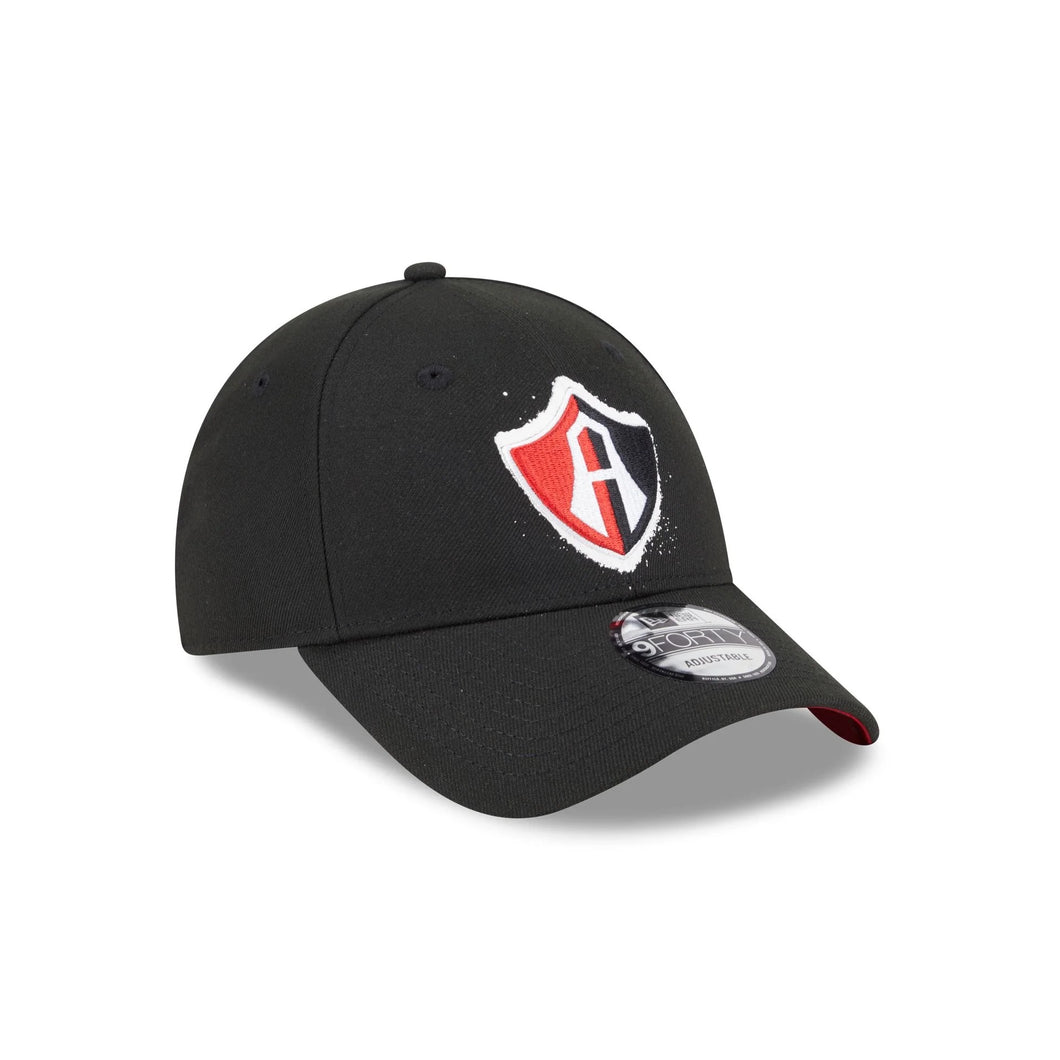 Liga MX 9Forty Snapback Spray Paint Atlas F.C. Black - Red UV