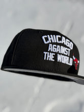 Load image into Gallery viewer, [CATW BULLS] 59Fifty Chicago Bulls "Chicago Against The World" OTC Black - Grey UV
