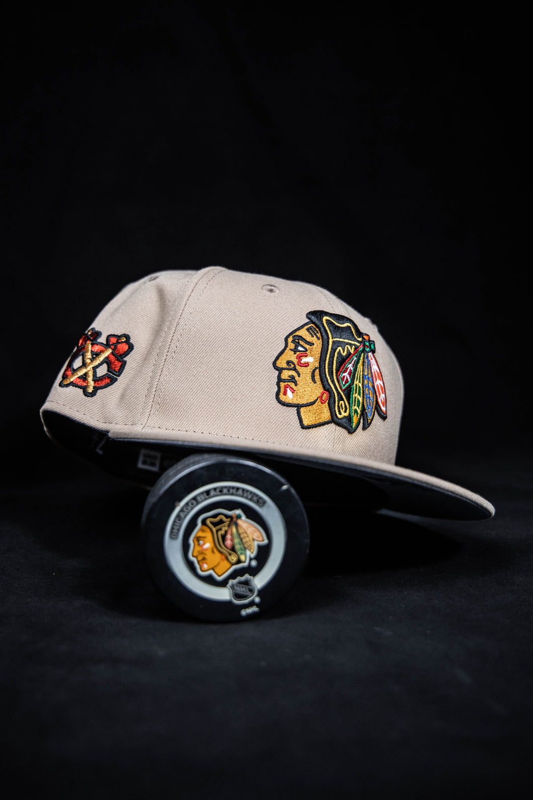 59Fifty NHL Chicago Blackhawks “Tomahawk” [Camel] - Grey UV