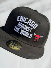 Load image into Gallery viewer, [CATW BULLS] 59Fifty Chicago Bulls "Chicago Against The World" OTC Black - Grey UV
